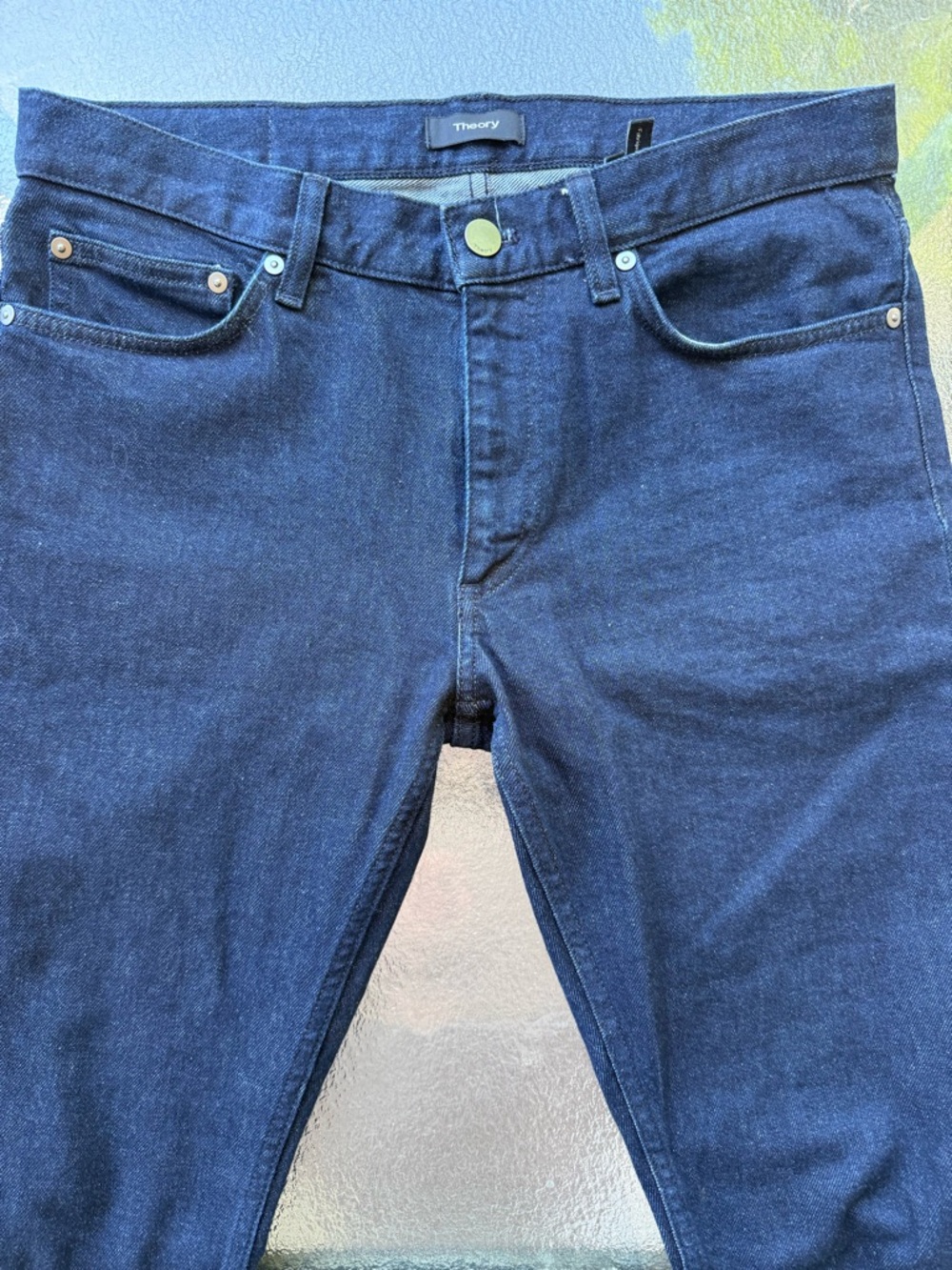 Theory Men’s Skinny Jeans in Dark Blue Denim - Picture 2 of 11